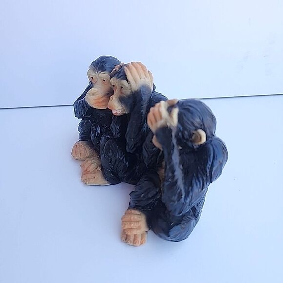 Vintage‎ Resin Made  3 Monkeys - Picture 8 of 12